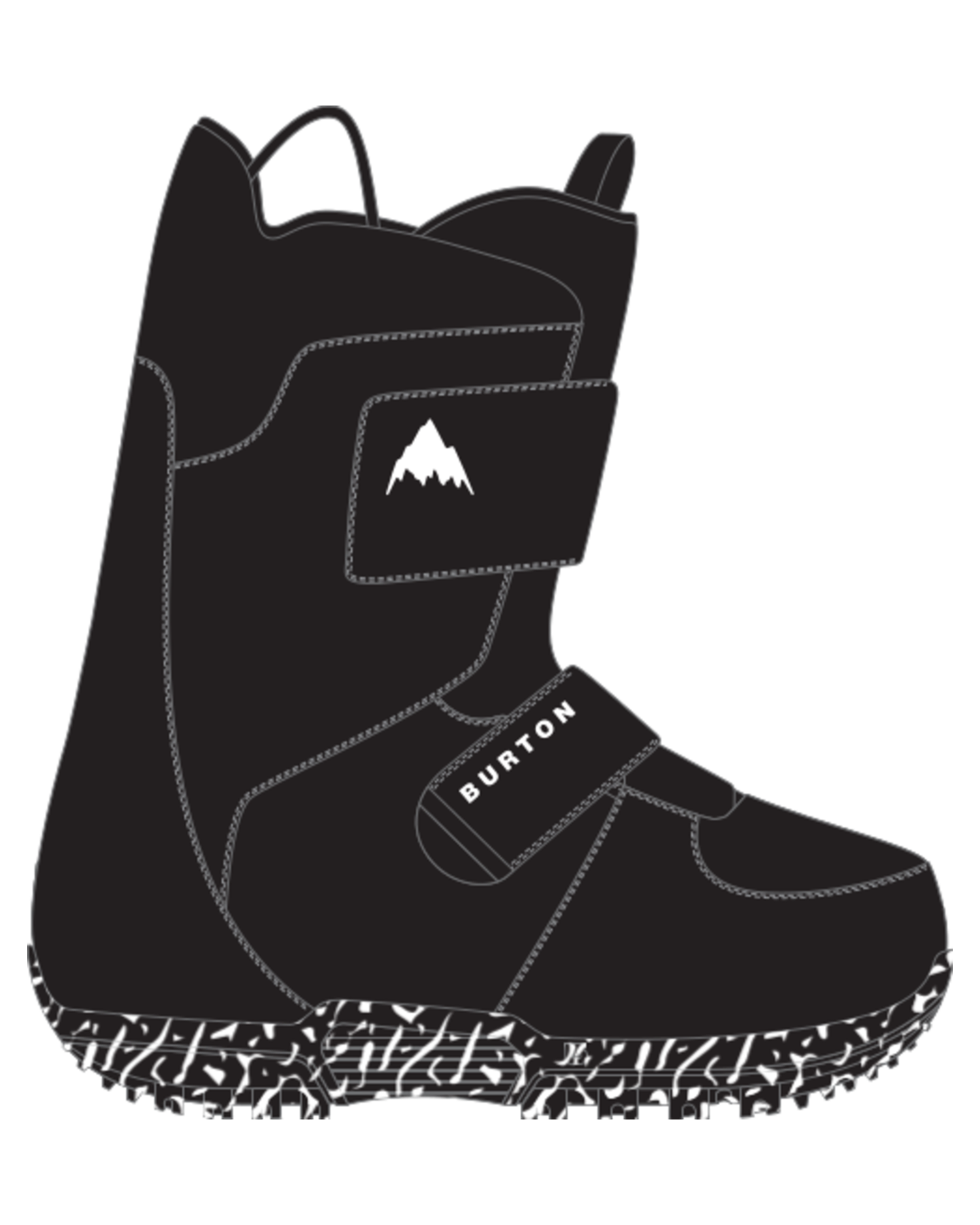 Burton Toddlers' Mini Grom Snowboard Boots - Black Kids' Snowboard Boots - SnowSkiersWarehouse
