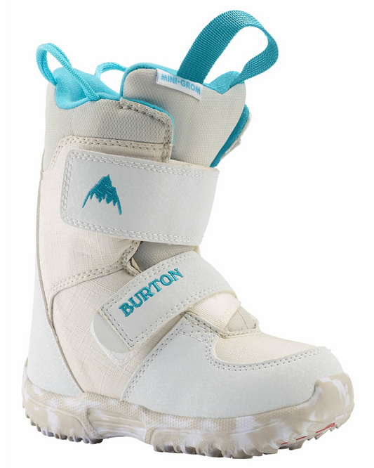 Burton Toddlers' Mini Grom Snowboard Boots - White Kids' Snowboard Boots - SnowSkiersWarehouse