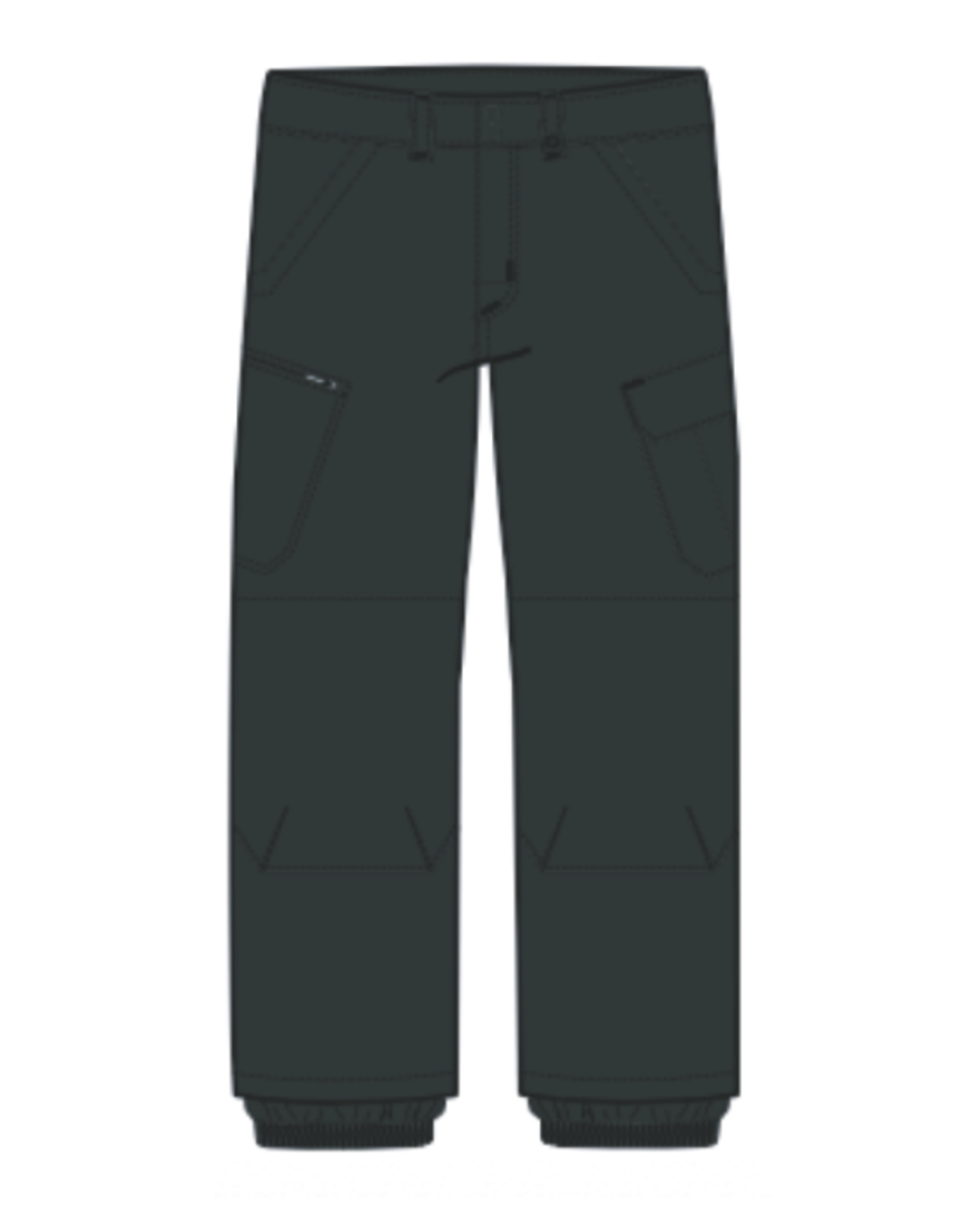 Burton Kids' Exile 2L Cargo Snow Pants - True Black Snow Pants - Trojan Wake Ski Snow