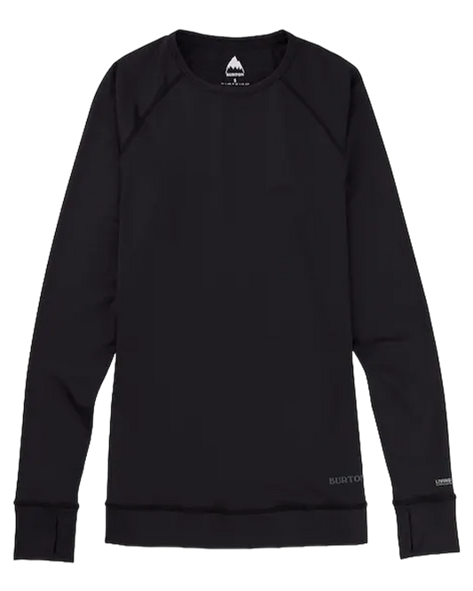 Burton Women's Burton Lightweight X Base Layer Crewneck - True Black Women's Thermals - Trojan Wake Ski Snow