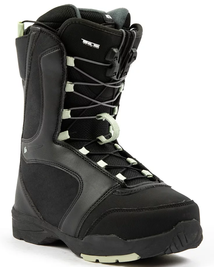 Nitro Flora TLS Womens Snowboard Boots - Black/Mint - 2022 Snowboard Boots - Trojan Wake Ski Snow