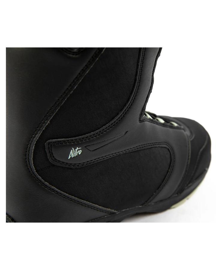 Nitro Flora TLS Womens Snowboard Boots - Black/Mint - 2022 Snowboard Boots - Trojan Wake Ski Snow