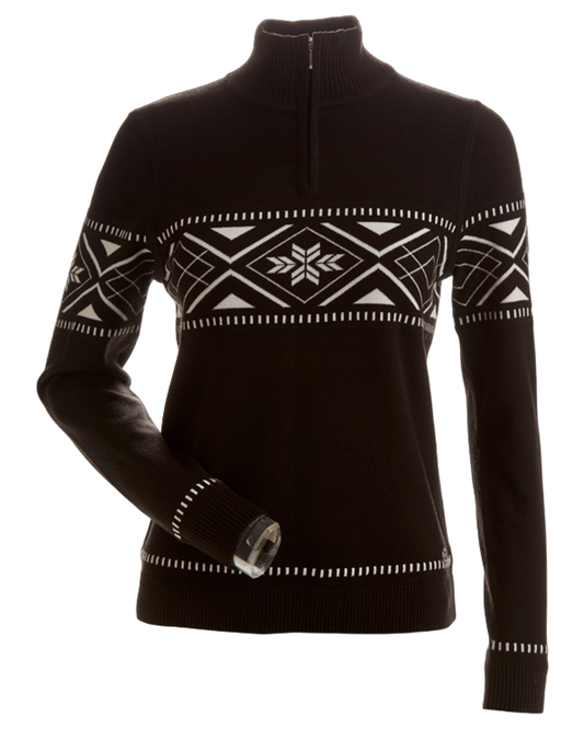 Nils Sapporo Women's Sweater - Black/White Hoodies & Sweatshirts - SnowSkiersWarehouse