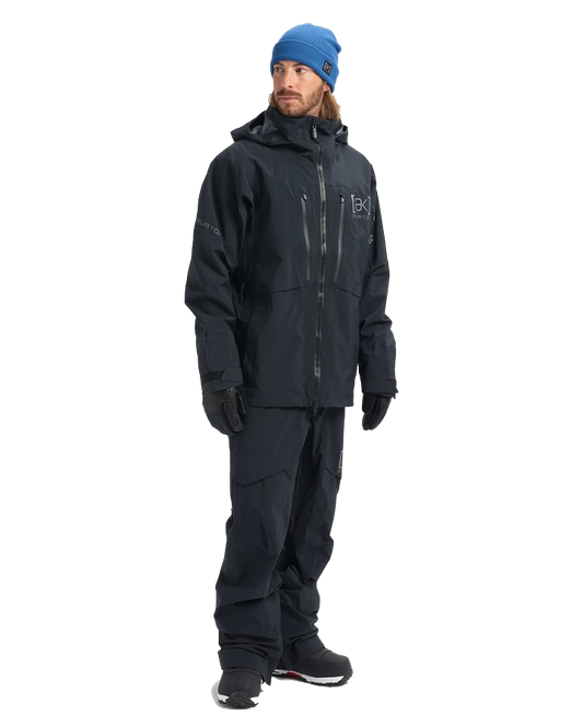 Burton Mens [ak]® Hover Gore-Tex Pro 3L Jacket - True Black - 2023 Snow Jackets - Trojan Wake Ski Snow