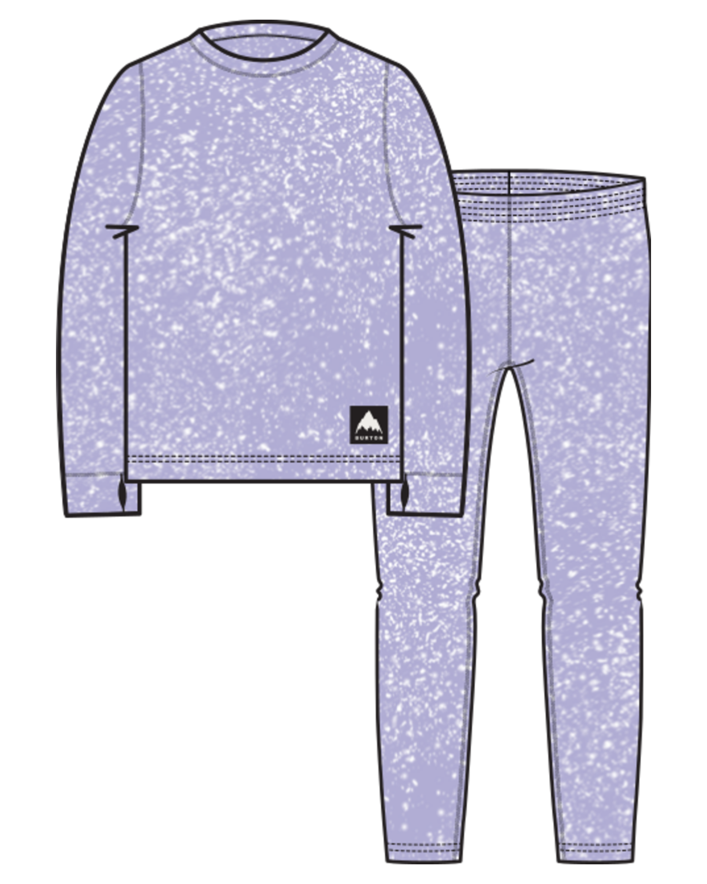 Burton Kids' Fleece Base Layer Set - Stardust Thermals - Trojan Wake Ski Snow