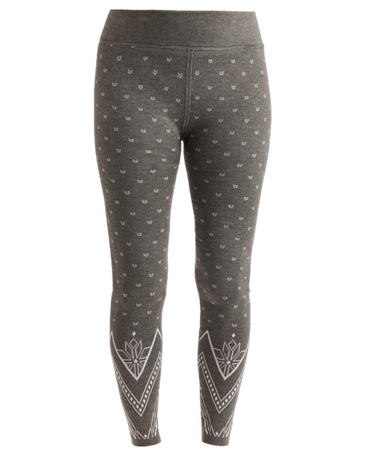 Nils Annamarie Women's Base Layer Knit Bottom - Graphite/Heather White Women's Thermal Bottoms - Trojan Wake Ski Snow