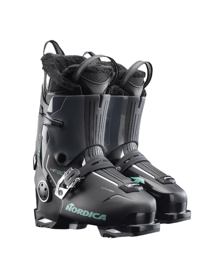 Nordica HF 85 GW Womens Ski Boots - Black/Anthracite/Green Snow Ski Boots - Trojan Wake Ski Snow