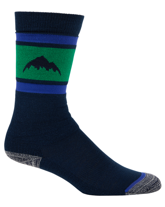 Burton Kids' Weekend Midweight Socks 2-Pack - Galaxy Green Socks - Trojan Wake Ski Snow