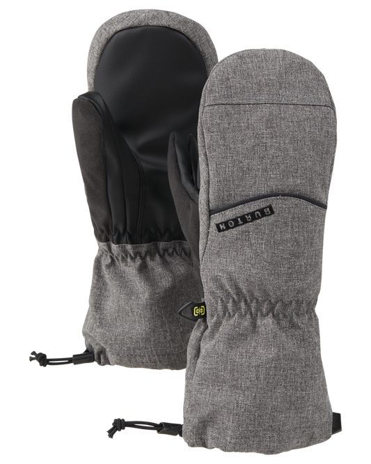 Burton Kids' Profile Snow Mittens - Gray Heather Snow Gloves & Mittens - Trojan Wake Ski Snow