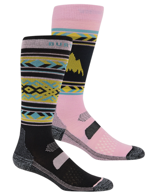 Burton Women's Performance Lightweight Sock 2-Pack - Powder Blush Socks - Trojan Wake Ski Snow