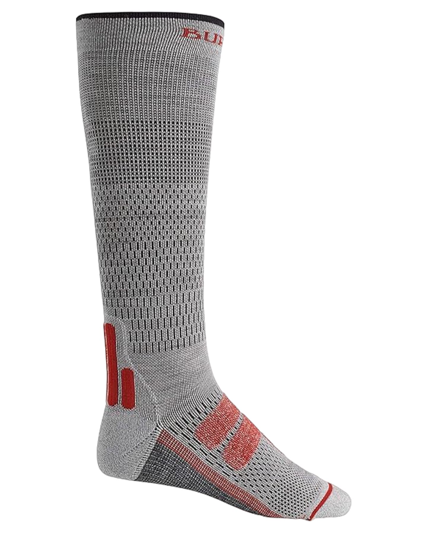 Burton Men's Performance + Ultralight Compression Socks - Gray Heather Socks - Trojan Wake Ski Snow