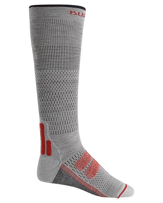 Burton Men's Performance + Ultralight Compression Socks - Gray Heather Socks - Trojan Wake Ski Snow