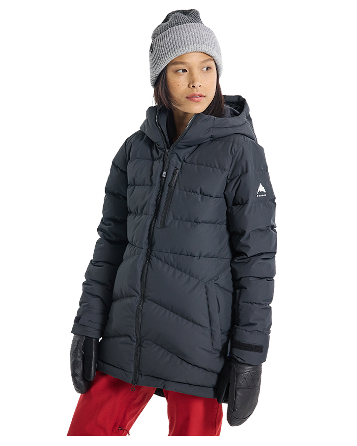 Burton Womens Loyil Down Jacket - True Black - 2024 Snow Jackets - Trojan Wake Ski Snow