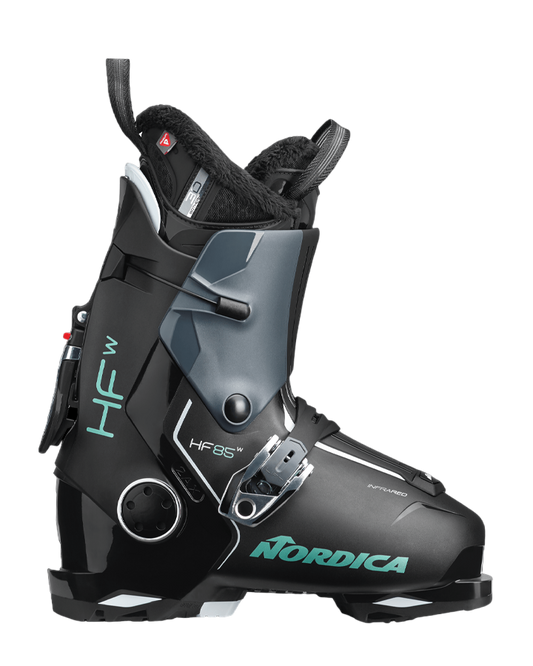 Nordica HF 85 GW Womens Ski Boots - Black/Anthracite/Green Snow Ski Boots - Trojan Wake Ski Snow