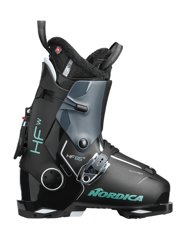 Nordica HF 85 GW Womens Ski Boots - Black/Anthracite/Green Snow Ski Boots - Trojan Wake Ski Snow