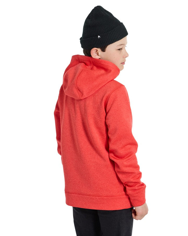 Burton Kids' Oak Pullover Hoodie - Tomato Heather Hoodies & Sweatshirts - Trojan Wake Ski Snow