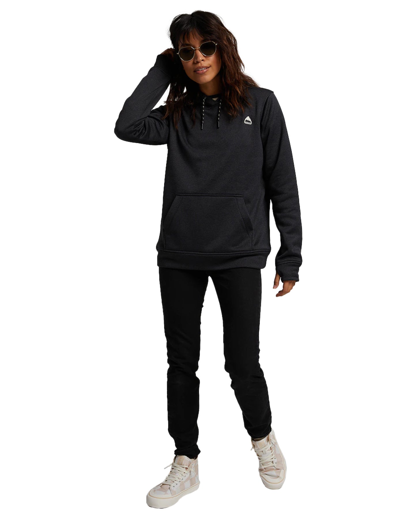 Burton Women's Oak Pullover Hoodie - True Black Heather Hoodies & Sweatshirts - Trojan Wake Ski Snow