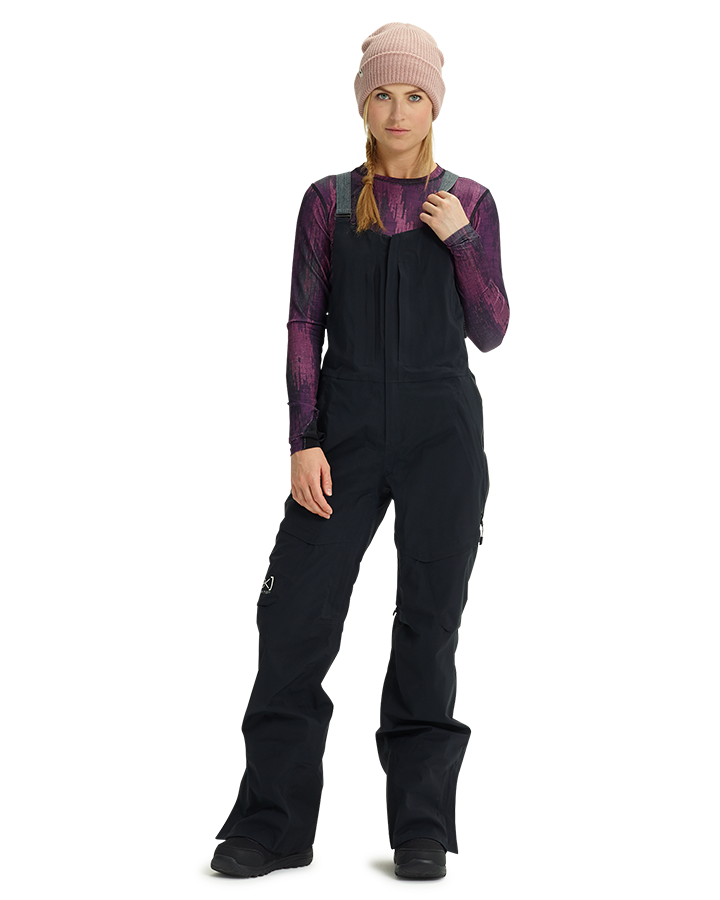 Burton Women's [ak]® Kimmy Gore‑Tex 3L Stretch Bib Snow Pants - True Black Snow Bibs - Trojan Wake Ski Snow