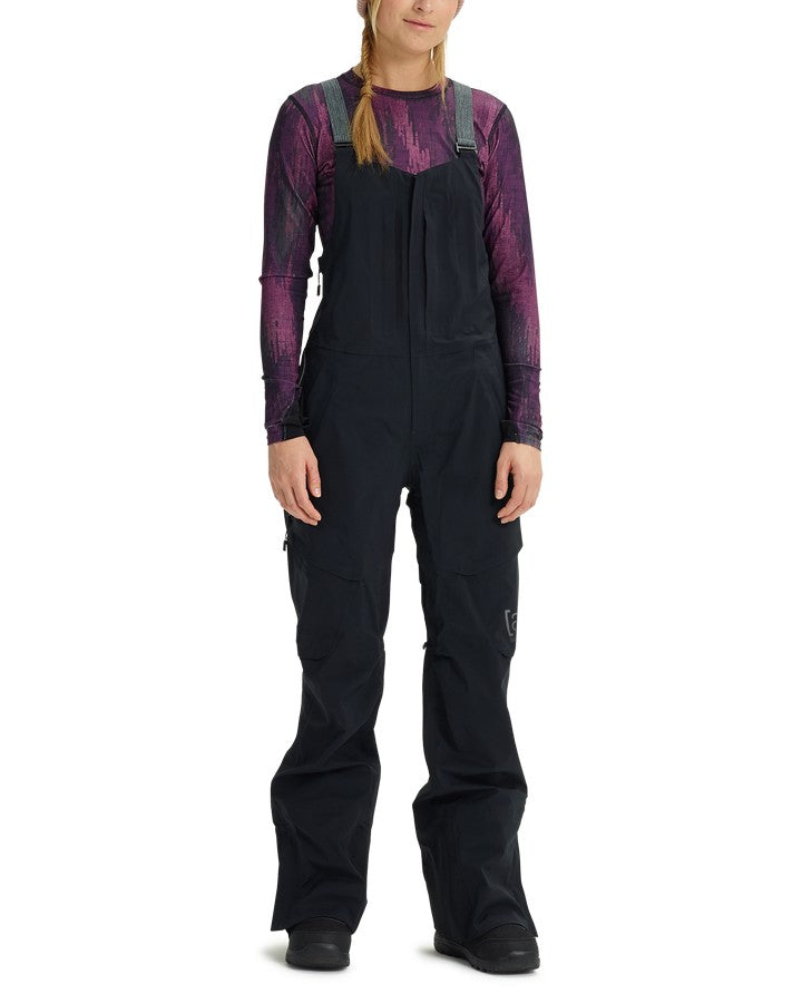 Burton Women's [ak]® Kimmy Gore‑Tex 3L Stretch Bib Snow Pants - True Black Snow Bibs - Trojan Wake Ski Snow