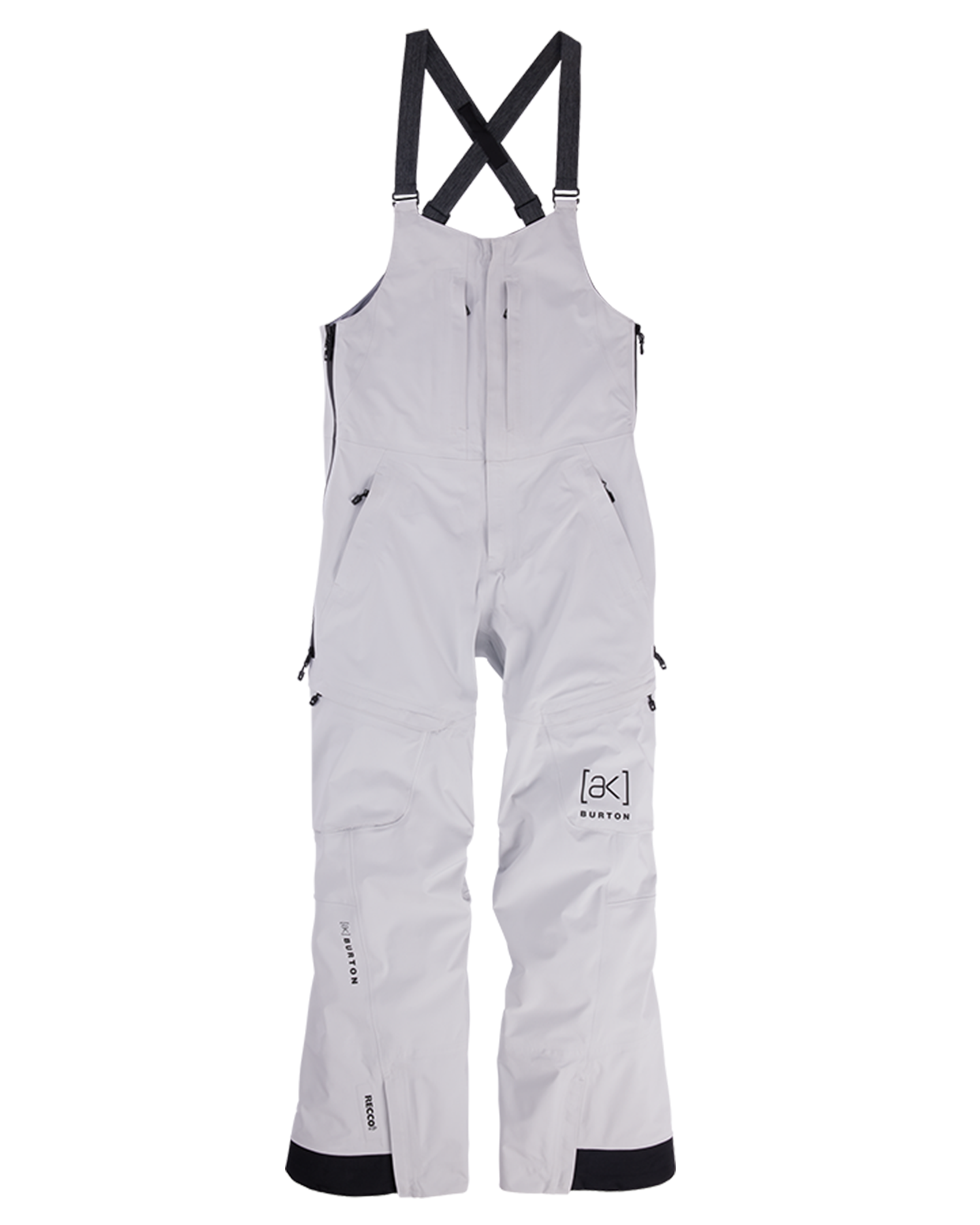 Burton Women's [ak]® Kimmy Gore‑Tex 3L Stretch Bib Snow Pants - Gray Cloud Snow Bibs - Trojan Wake Ski Snow