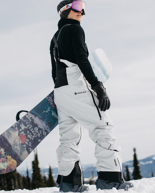 Burton Women's [ak]® Kimmy GORE-TEX® 3L Stretch Bib Snow Pants - Gray Cloud Women's Snow Bibs - Trojan Wake Ski Snow