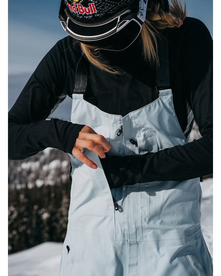 Burton Women's [ak]® Kimmy Gore-Tex 3L Stretch Bib - Ballad Blue - 2023 Snow Bibs - Trojan Wake Ski Snow