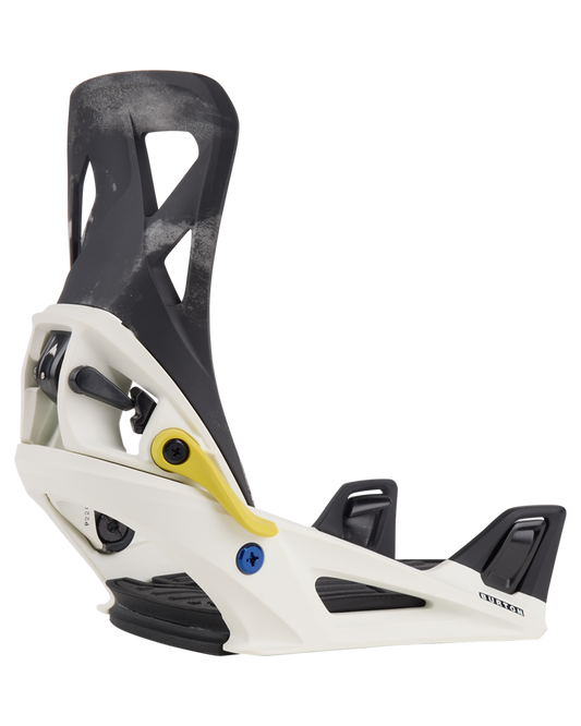 Burton Men's Step On® Re:Flex Snowboard Bindings - White/Graphic - 2024 Men's Snowboard Bindings - SnowSkiersWarehouse
