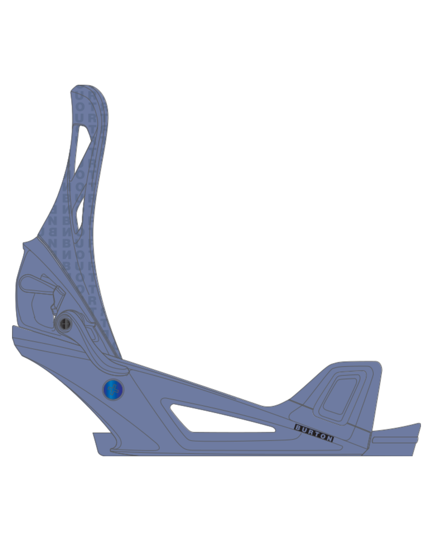 Burton Men's Step On® Re:Flex Snowboard Bindings - Slate Blue/Logo - 2024 Men's Snowboard Bindings - SnowSkiersWarehouse