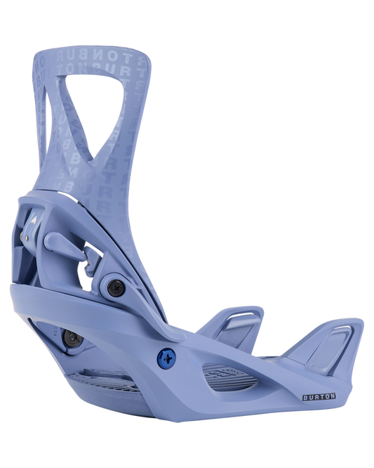 Burton Women's Step On® Re:Flex Snowboard Bindings - Slate Blue/Logo - 2024 Women's Snowboard Bindings - SnowSkiersWarehouse