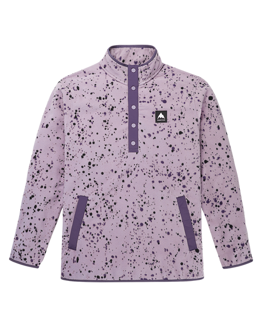 Burton Hearth Fleece Pullover - Elderberry Spatter - 2023 Hoodies & Sweatshirts - Trojan Wake Ski Snow