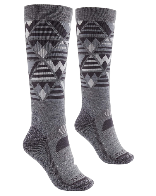 Burton Women's Performance Midweight Socks - Gray Heather Socks - Trojan Wake Ski Snow