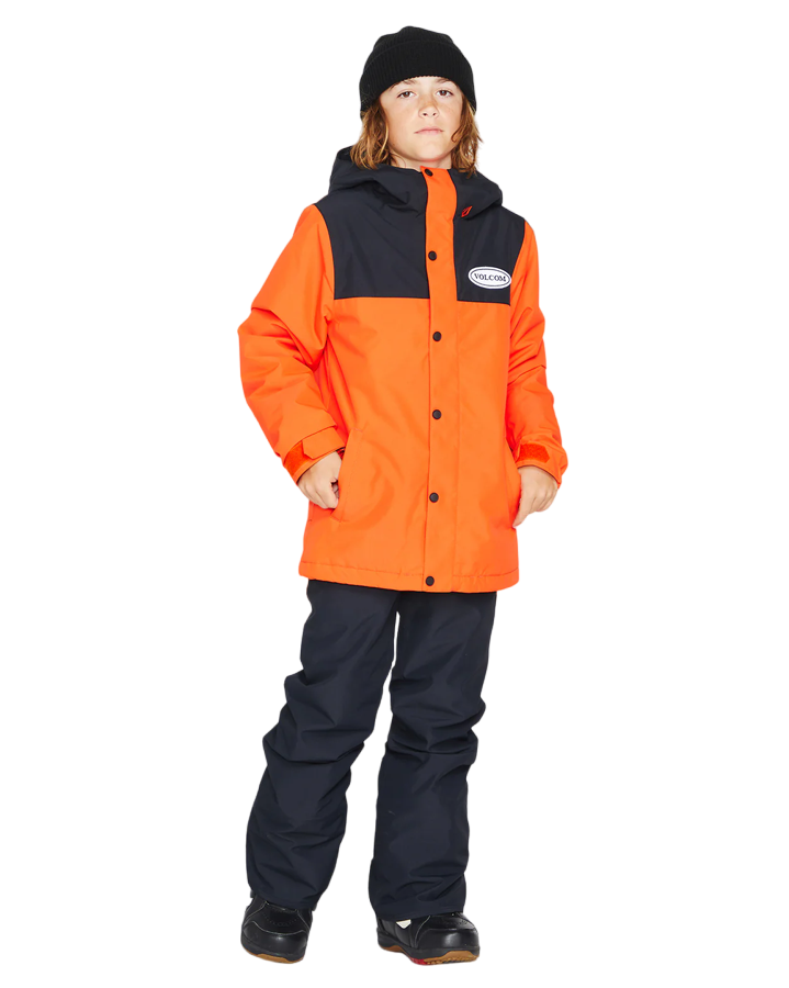 Volcom Stone.91 Ins Kids Jacket - Orange Shock - 2023 Snow Jackets - Trojan Wake Ski Snow