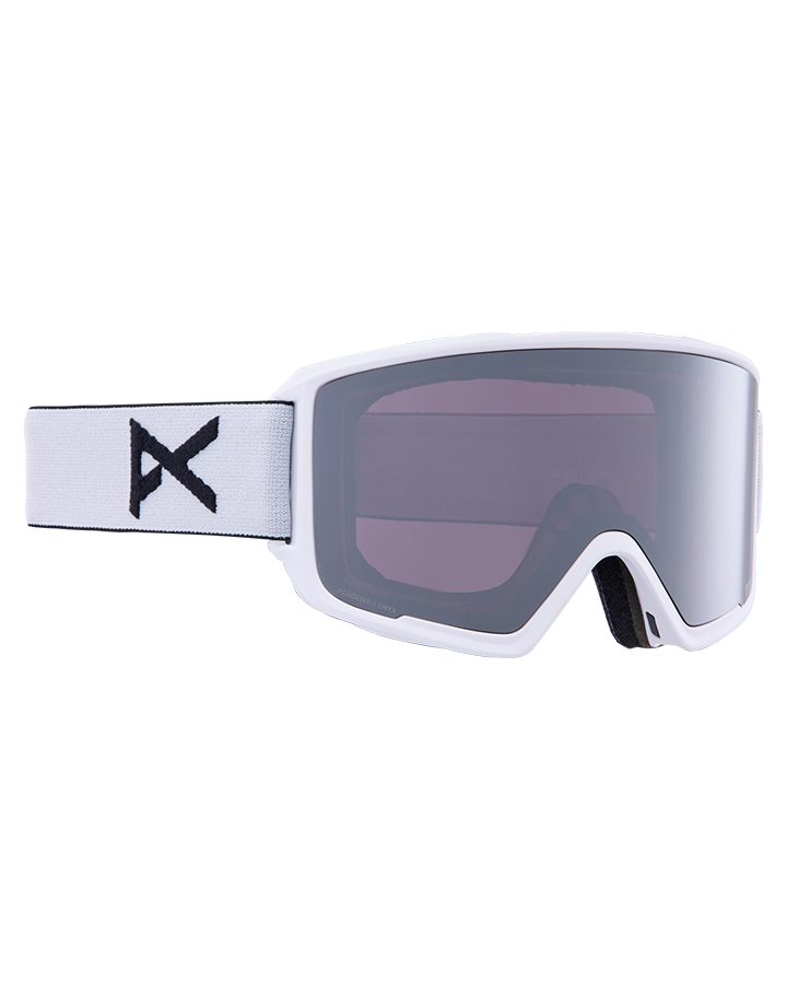 Anon M3 Snow Goggles + Bonus Lens + Mfi® Face Mask - White/Perceive Sunny Onyx Lens Snow Goggles - Trojan Wake Ski Snow