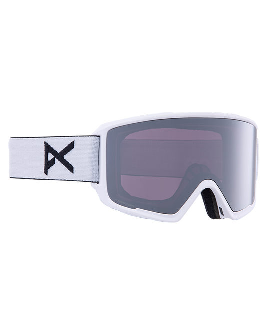 Anon M3 Snow Goggles + Bonus Lens + Mfi® Face Mask - White/Perceive Sunny Onyx Lens Men's Snow Goggles - Trojan Wake Ski Snow