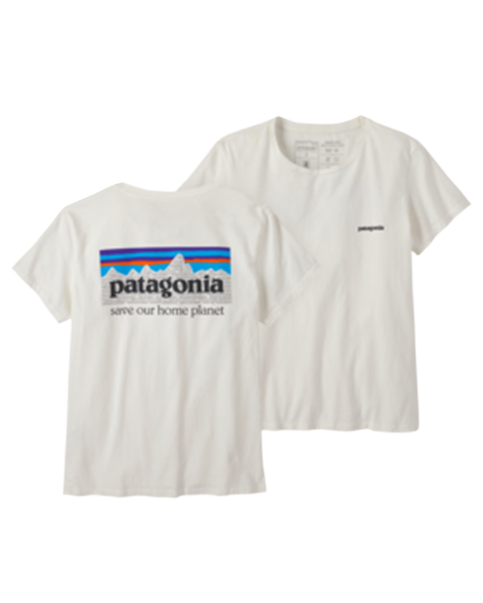 Patagonia Women's P-6 Mission Organic T-Shirt - Birch White Shirts & Tops - Trojan Wake Ski Snow