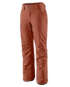 Patagonia Women's Insulated Powder Town Pants - Reg - Burl Red Snow Pants - Trojan Wake Ski Snow