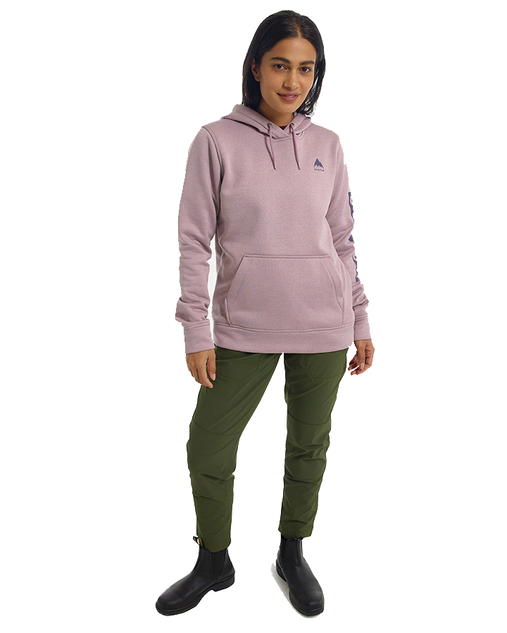 Burton Women's Oak Pullover Hoodie - Elderberry Heather Hoodies & Sweatshirts - Trojan Wake Ski Snow