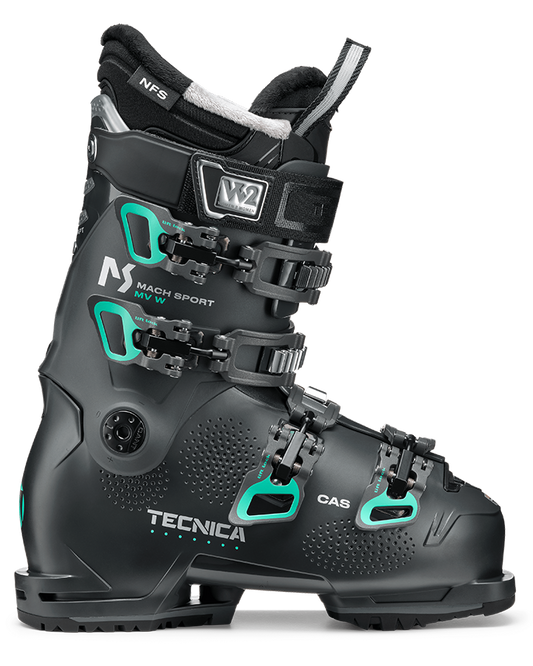 Tecnica Mach Sport 85 GW Women's Ski Boots - Graphite - 2023 Women's Snow Ski Boots - Trojan Wake Ski Snow