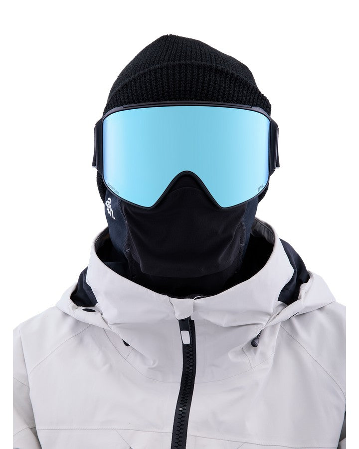 Anon M4 Cylindrical Snow Goggles + Bonus Lens + Mfi® Face Mask - Black/Perceive Variable Blue Lens Snow Goggles - Trojan Wake Ski Snow