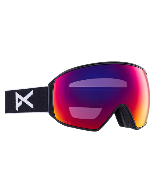 Anon M4 Toric Snow Goggles + Bonus Lens + Mfi® Face Mask - Black/Perceive Sunny Red Lens Snow Goggles - Trojan Wake Ski Snow