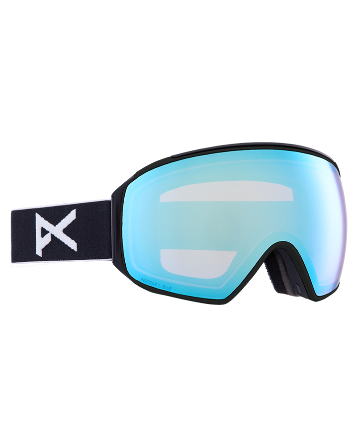 Anon M4 Toric Snow Goggles + Bonus Lens + Mfi® Face Mask - Black/Perceive Variable Blue Lens Snow Goggles - Trojan Wake Ski Snow