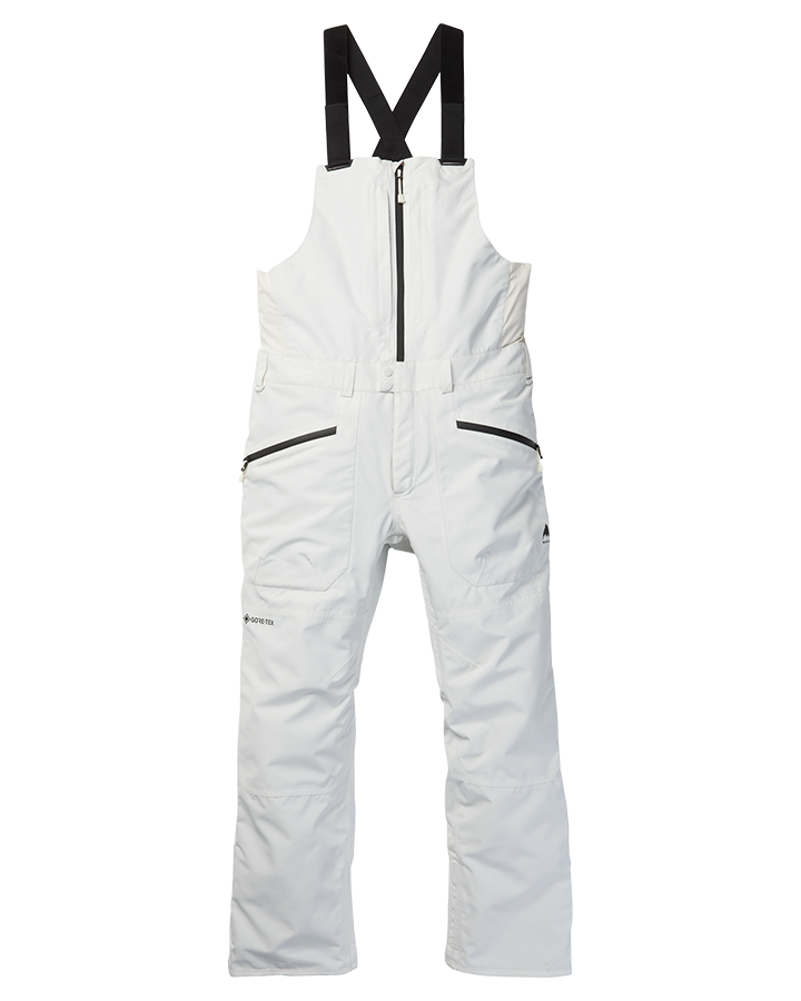 Burton Men's Reserve Gore‑Tex 2L Bib Pants - Stout White Snow Bibs - Trojan Wake Ski Snow