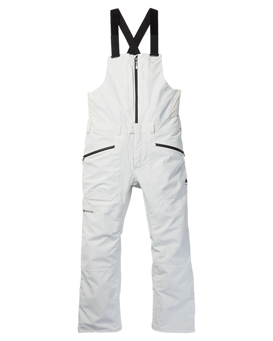 Burton Men's Reserve Gore‑Tex 2L Bib Pants - Stout White Snow Bibs - Trojan Wake Ski Snow