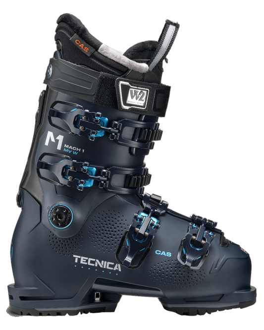 Tecnica Mach1 MV 95 Women's Td GW Snow Ski Boots - Ink Blue - 2024 Snow Ski Boots - Trojan Wake Ski Snow