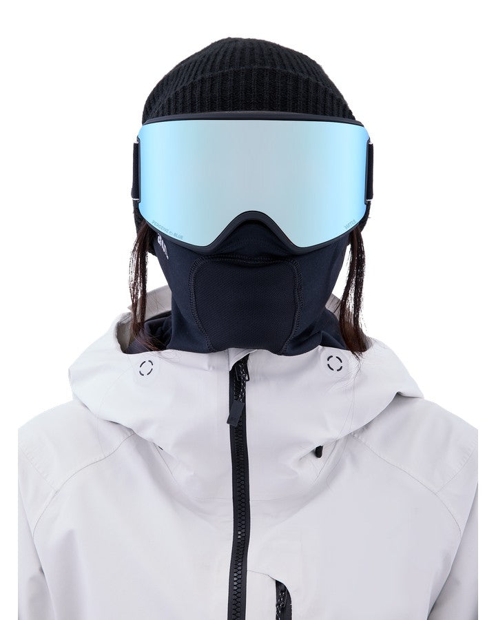 Anon Women's M3 Snow Goggles + Bonus Lens + Mfi® Face Mask - Black/Perceive Variable Blue Lens Snow Goggles - Trojan Wake Ski Snow