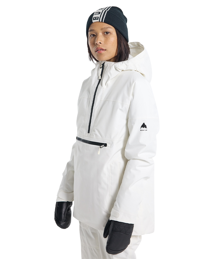 Burton Women's Pillowline Gore-Tex 2L Anorak Snow Jacket - Stout White Snow Jackets - Trojan Wake Ski Snow