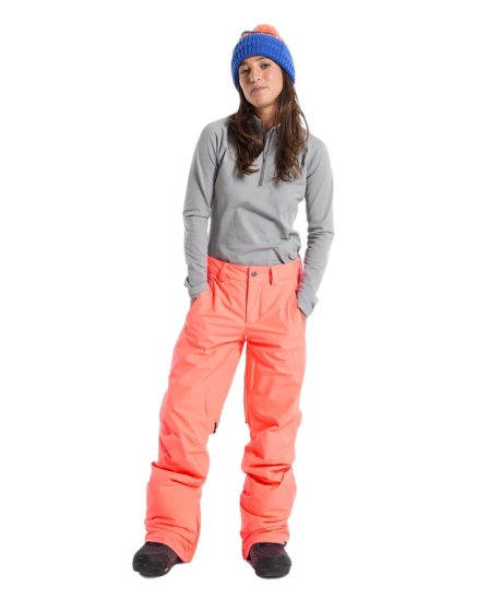 Burton Womens Powline Gore-Tex 2L Insulated Pants - Tetra Orange - 2023 Snow Pants - Trojan Wake Ski Snow