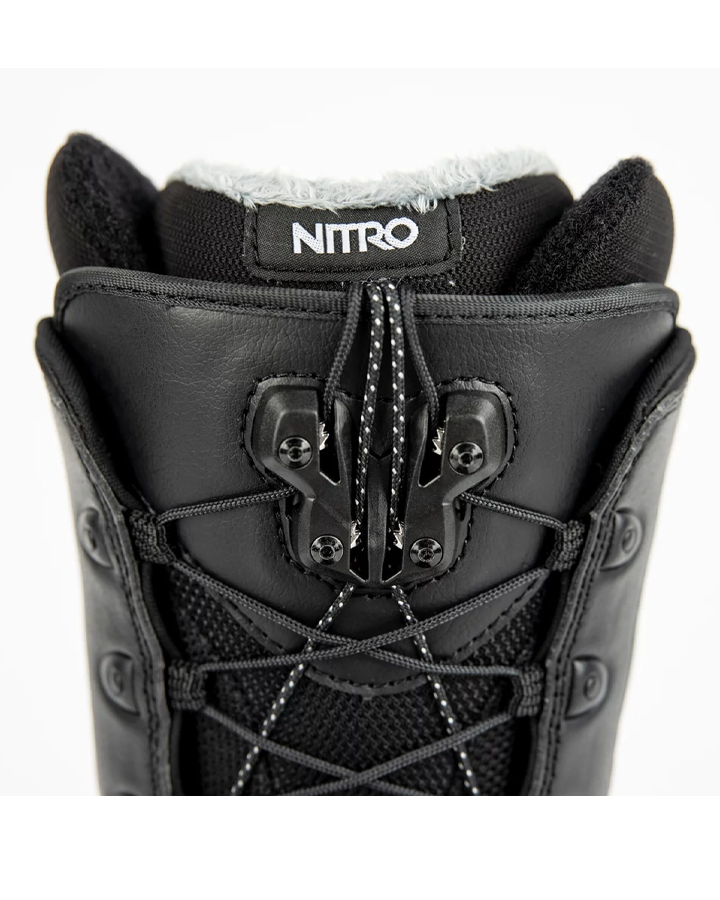 Nitro Crown TLS Womens Snowboard Boots - Black - 2023 Snowboard Boots - Trojan Wake Ski Snow