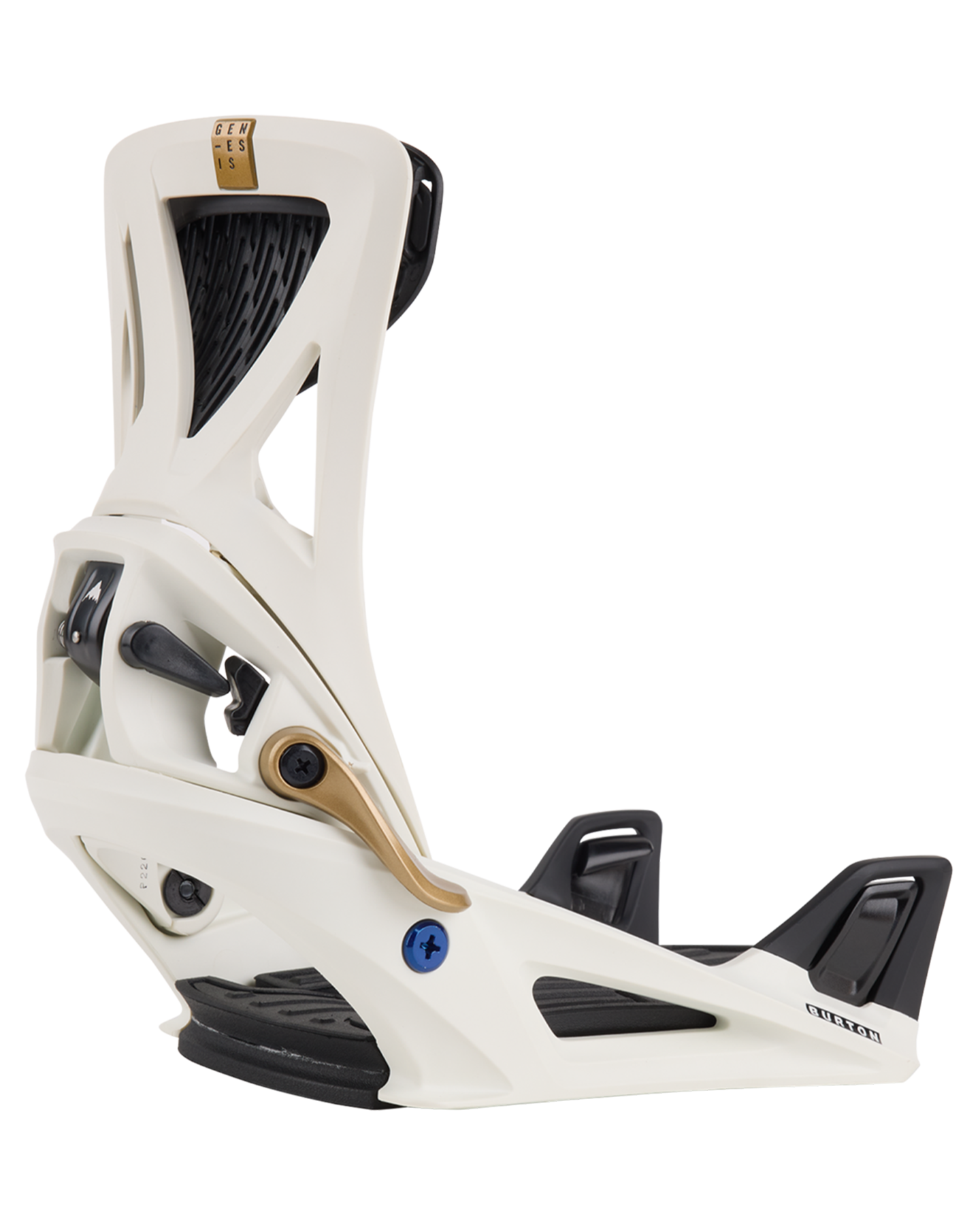 Burton Men's Step On® Genesis Re:Flex Snowboard Bindings - White/Gold - 2024 Snowboard Bindings - Mens - SnowSkiersWarehouse