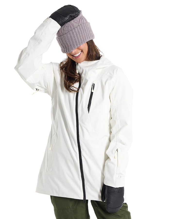 Burton Women's Pyne 2L Snow Jacket - Stout White Snow Jackets - Trojan Wake Ski Snow